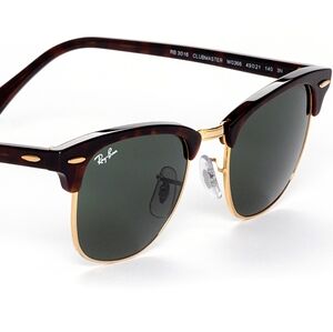 Ray Ban Clubmaster Green G15 Lenses RB3016 Tortoise Frame